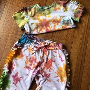 Two piece ruffled set